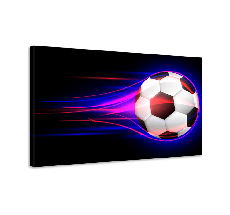 Sports canvas art dynamic soccer movement - TenStickers