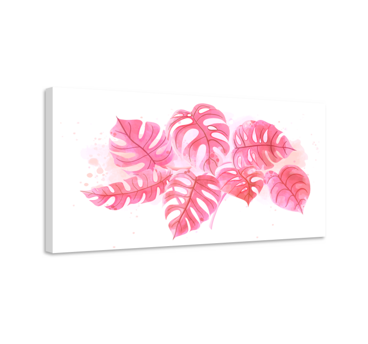 Flowers canvas monstera leaf display - TenStickers