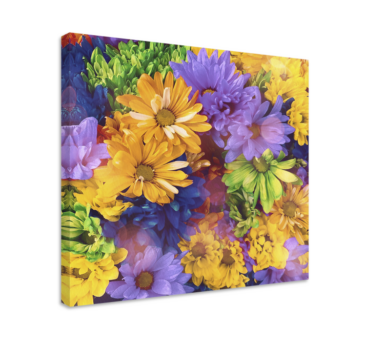 Flowers canvas colorful floral arrangement - TenStickers