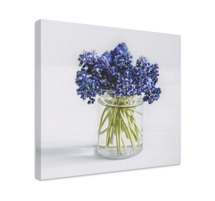 Flowers canvas blue flower bouquet artwork - TenStickers