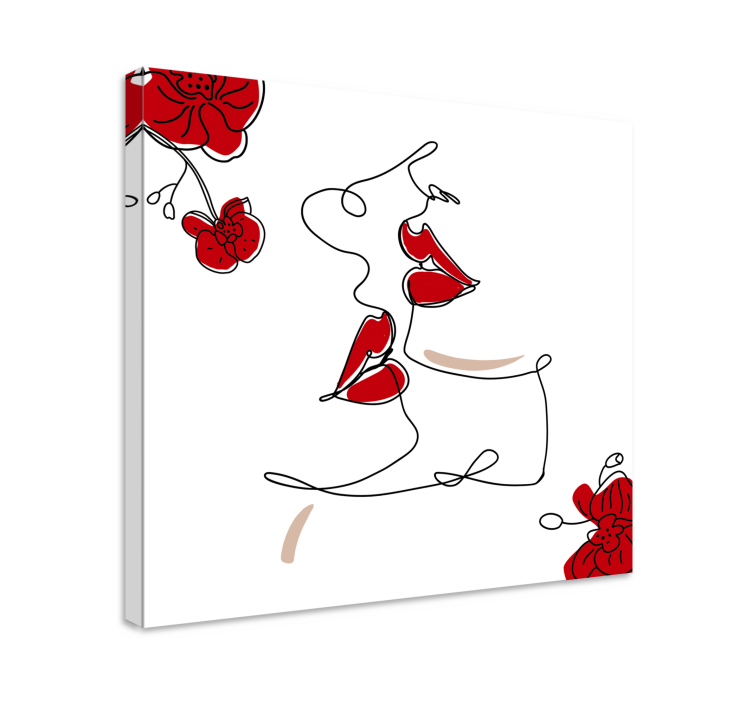 Canvas art elegant lip artwork - TenStickers