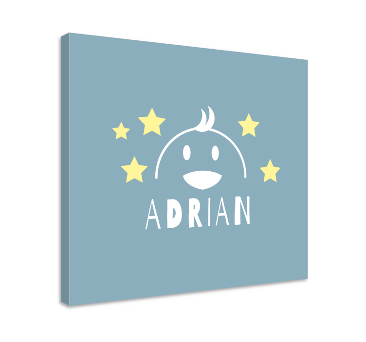Nursery canvas cheerful character face - TenStickers