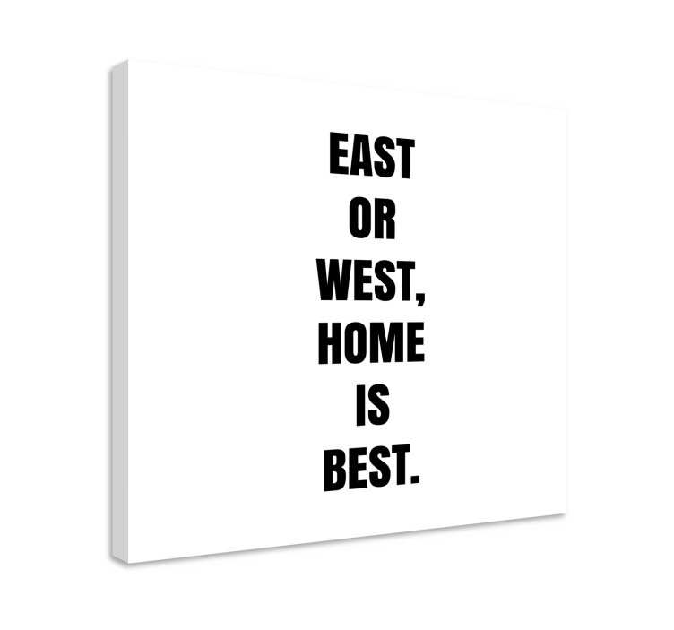 Quote canvas home is where the heart is - TenStickers