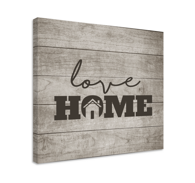 Quote canvas home is where love resides - TenStickers