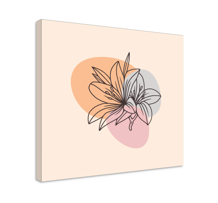 Flowers canvas stylish floral arrangement - TenStickers