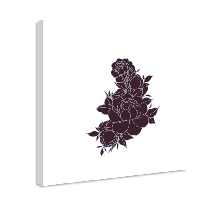 Flowers canvas elegant floral display - TenStickers