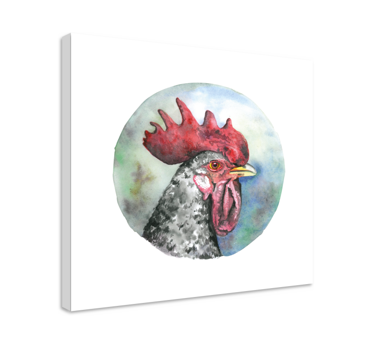 Bird canvas wall art rooster portrait - TenStickers