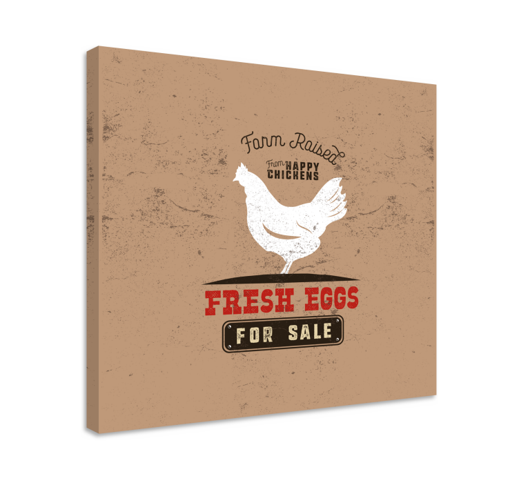Farm Fresh Eggs abc canvas wall art - TenStickers