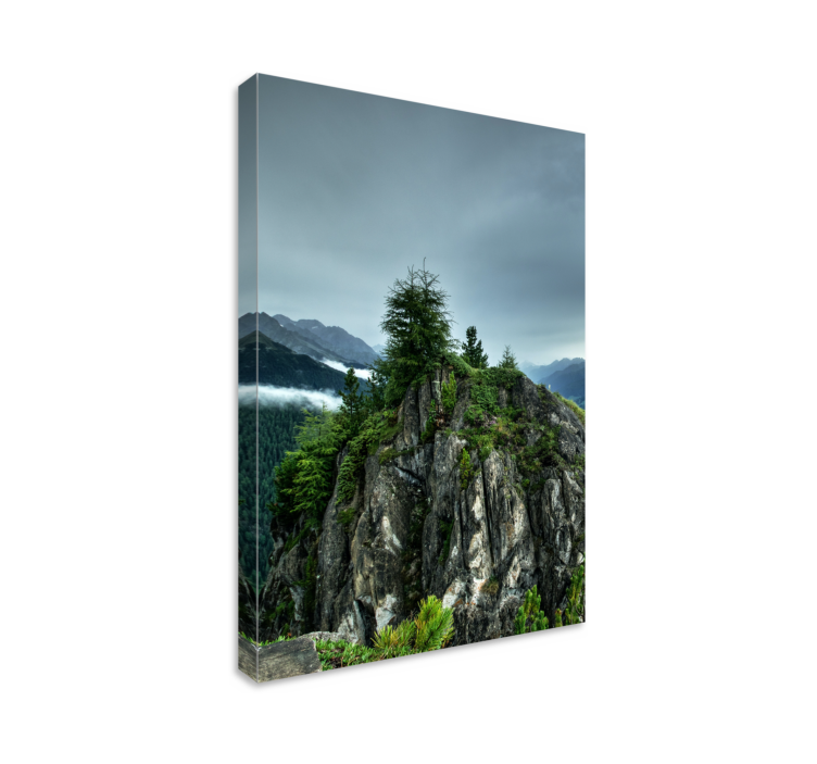 Mountain peak landscape landscape canvas - TenStickers