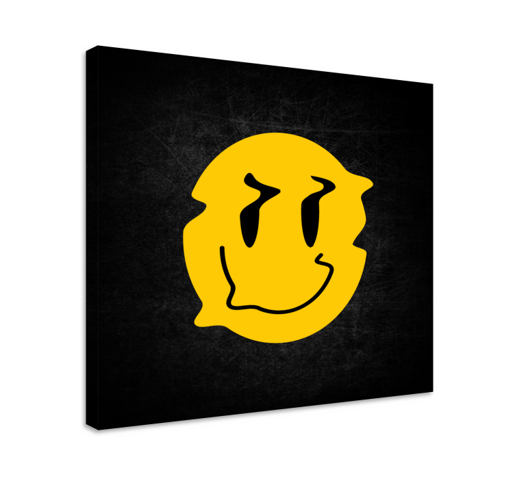 Quote canvas joyful grinning face - TenStickers