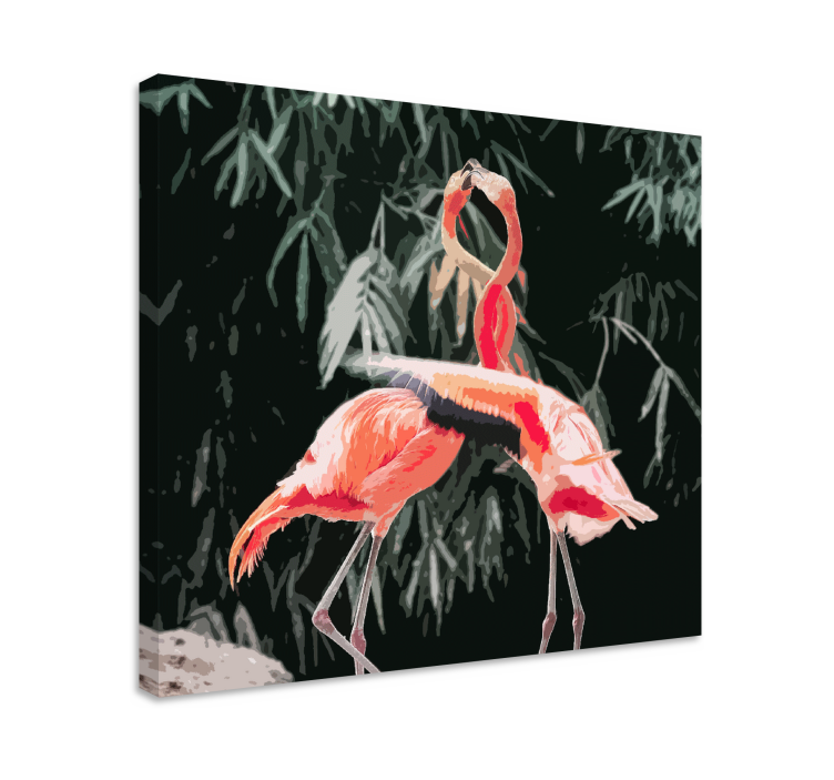 Dog wall art flamingo duo - TenStickers