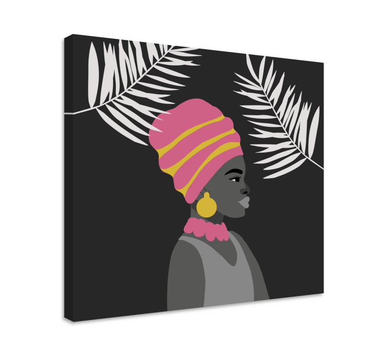 People canvas of graceful black woman - TenStickers