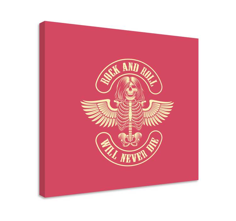 Retro canvas skeleton rock legend - TenStickers