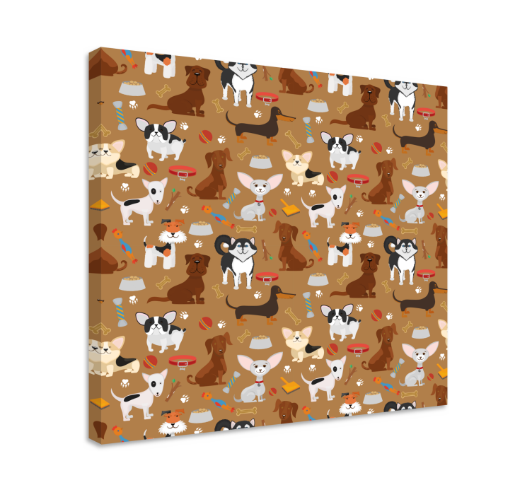 Brown puppies dog wall art - TenStickers