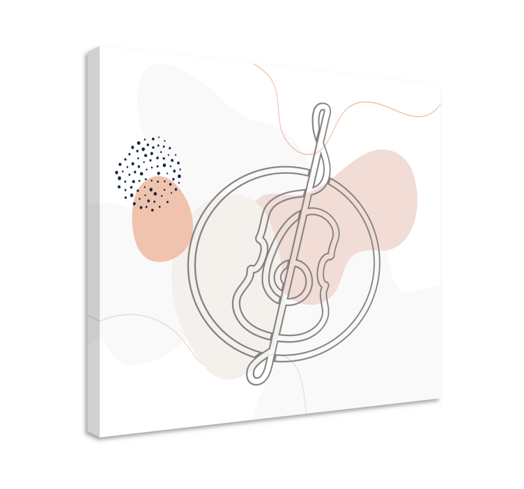 Music canvas art musical instrument outline - TenStickers