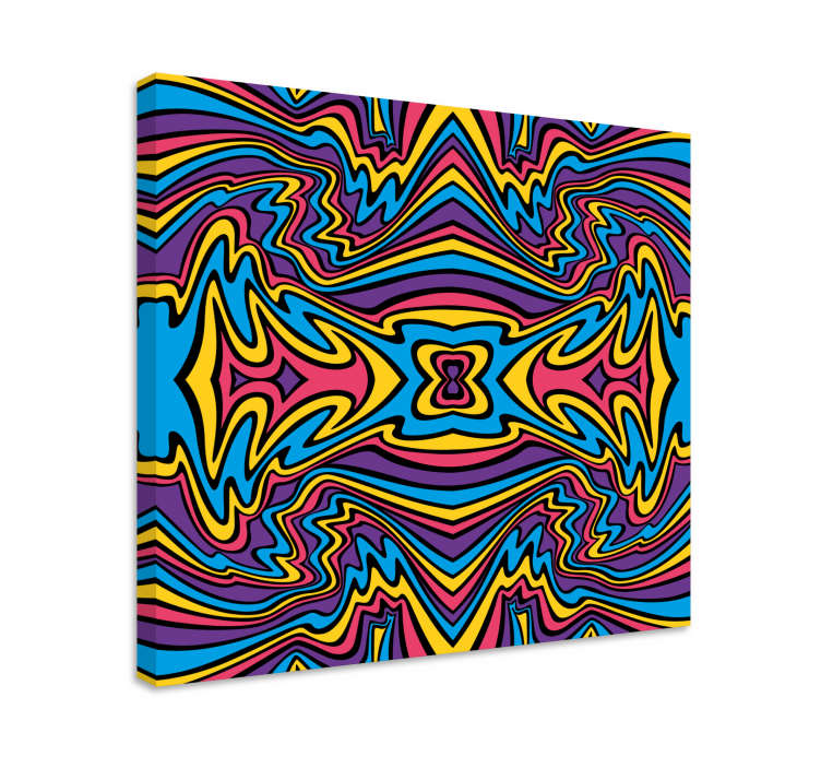 Geometric canvas with colorful abstract designs - TenStickers