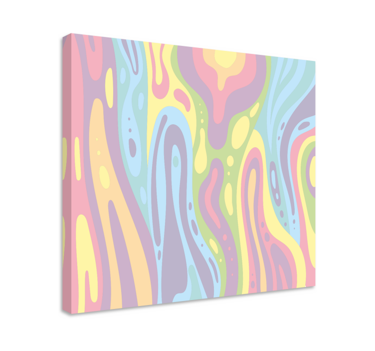 Abstract wall art 1 colorful flowing designs - TenStickers