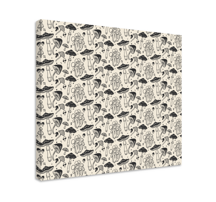 Dinosaur canvas wall art mushroom design - TenStickers