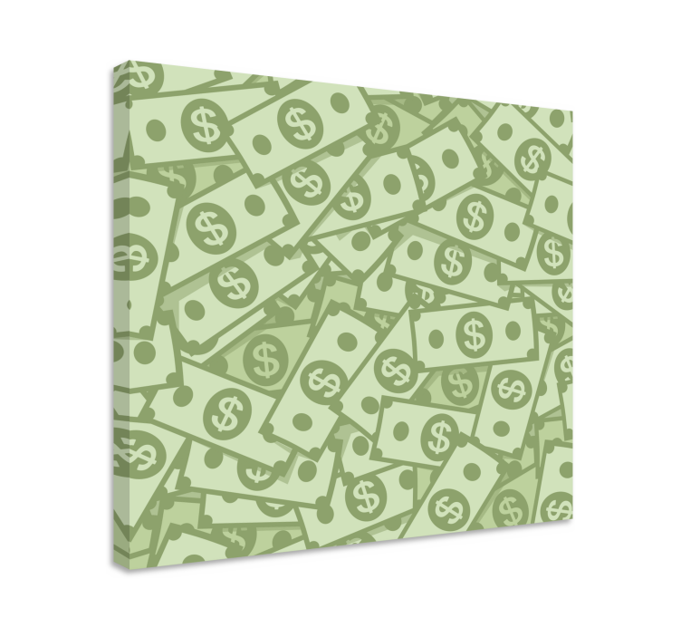 Money pattern canvas print - TenStickers