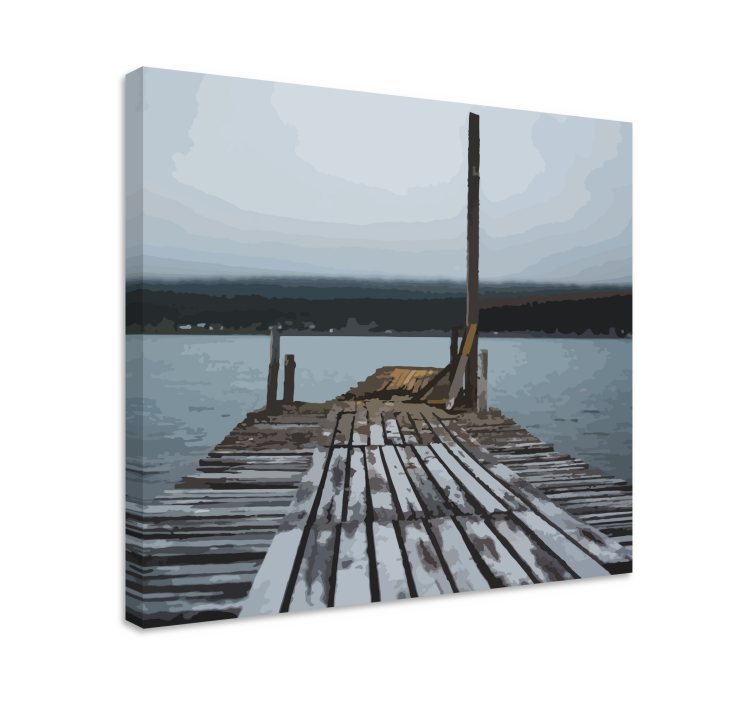 Serene Wooden Dock canvas print - TenStickers