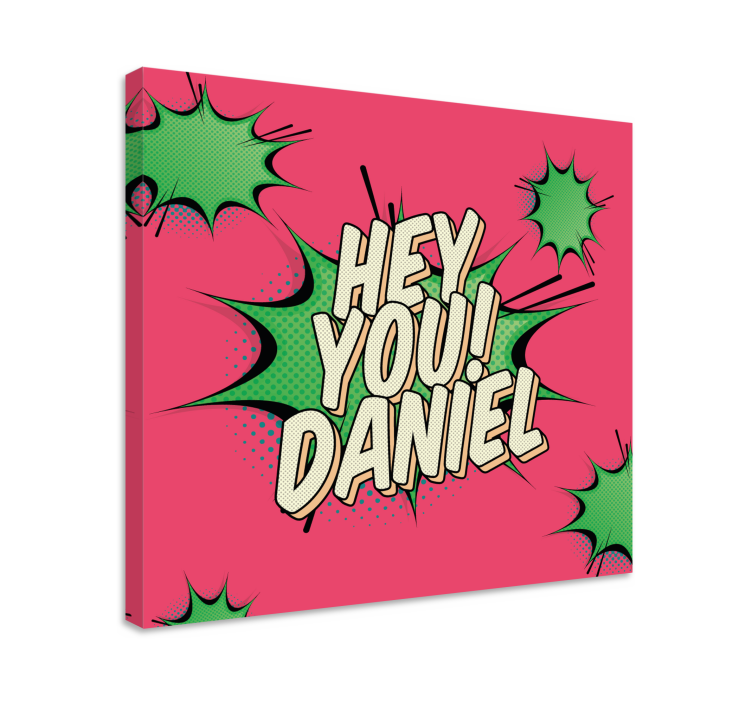 Personalised Comic Greeting teen canvas prints - TenStickers