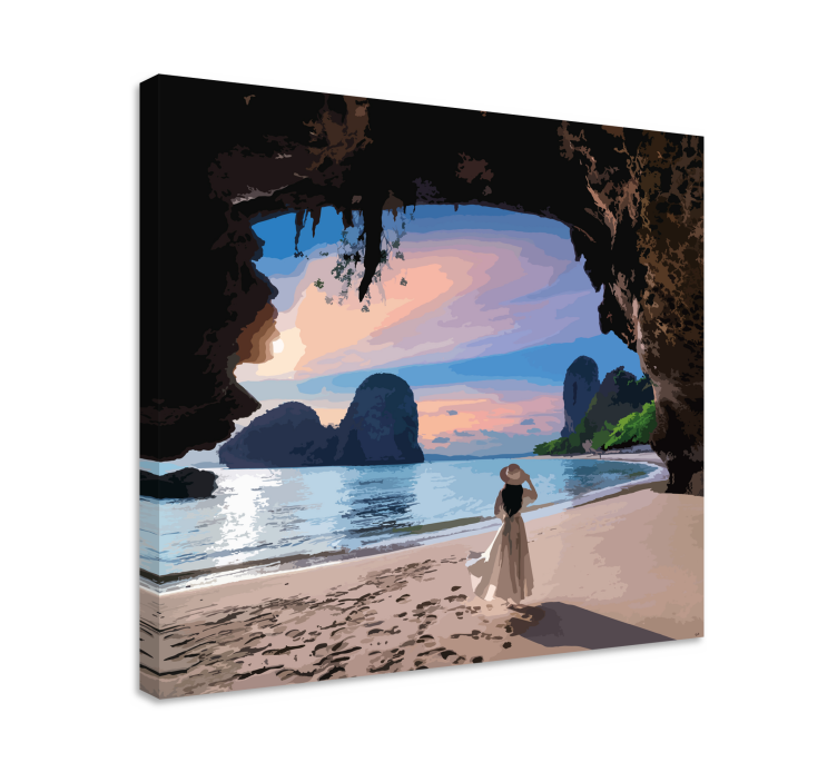 Landscape canvas coastal serenity scene - TenStickers