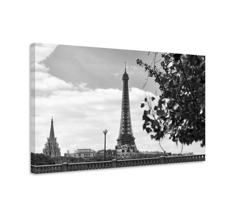 Cityscape wall art eiffel tower view - TenStickers