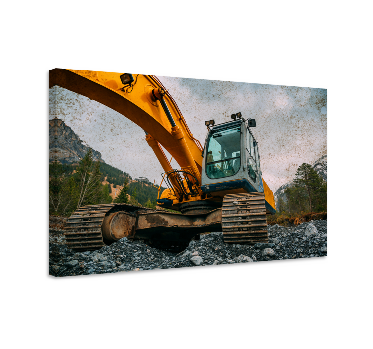 Sports canvas art construction machinery mastery - TenStickers