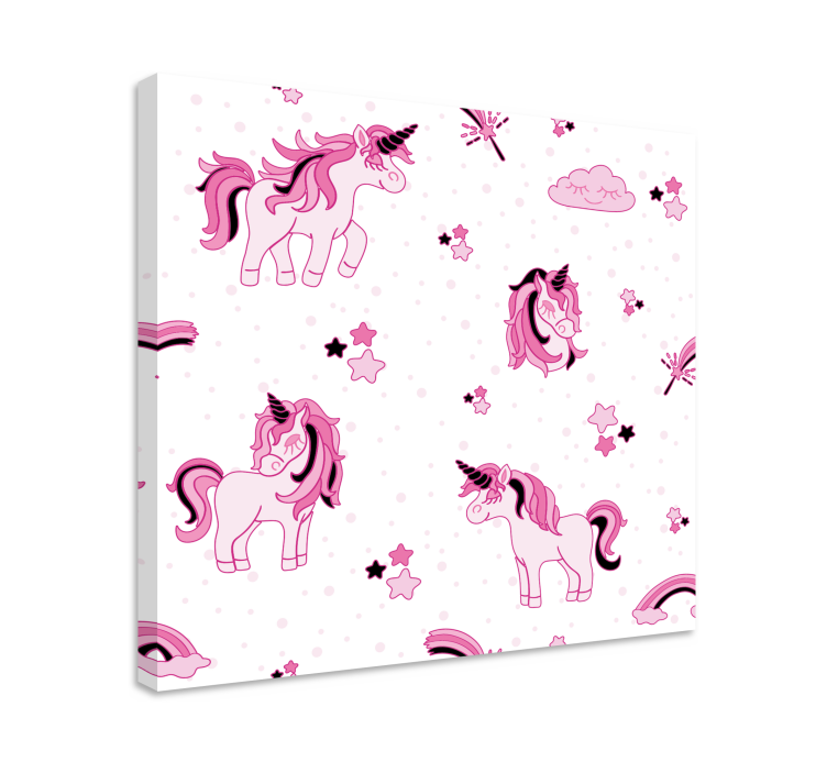 Unicorn pictures framed cute unicorn patterns - TenStickers