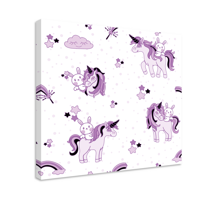 Unicorn pictures framed cute unicorn adventure - TenStickers