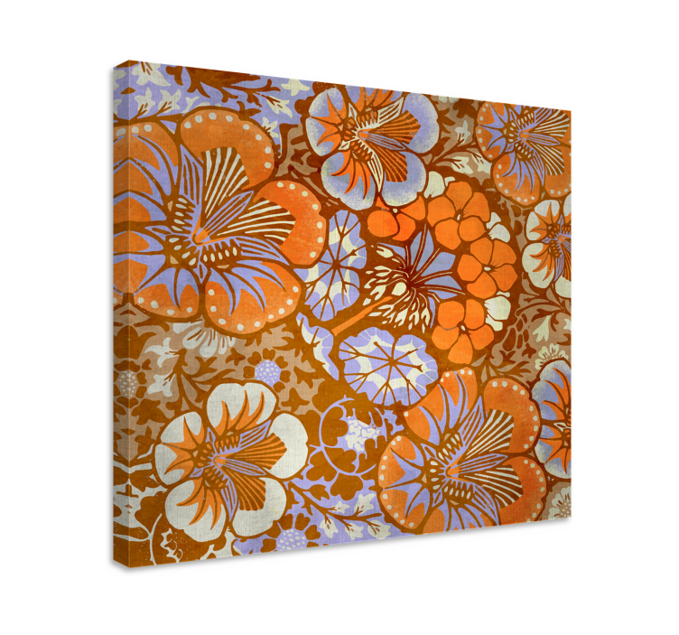 Flowers canvas vibrant floral design - TenStickers