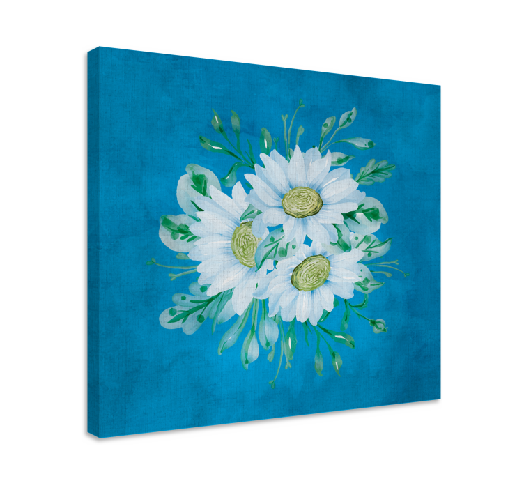 DELICATE WHITE BLOOMS Flowers  canvas - TenStickers