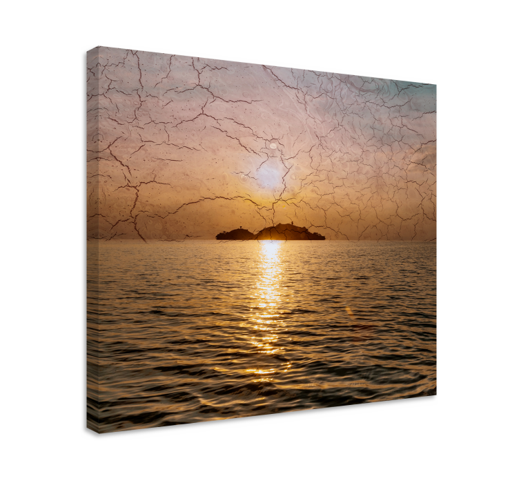 Twilight above the waves landscape canvas - TenStickers