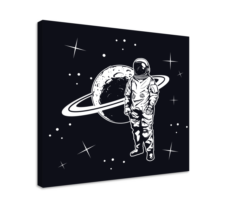 Framed gaming wall art cosmonaut in orbit - TenStickers