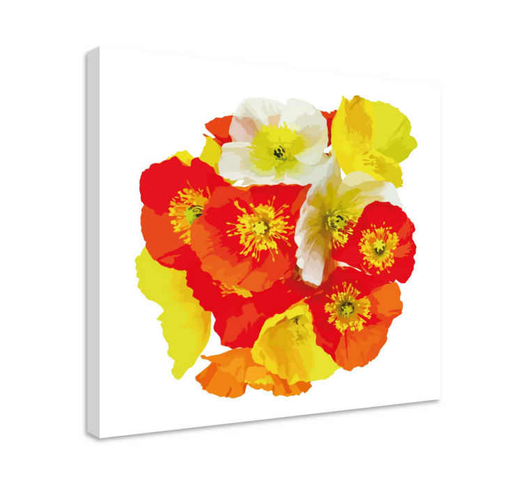 Flowers canvas vibrant floral arrangement - TenStickers