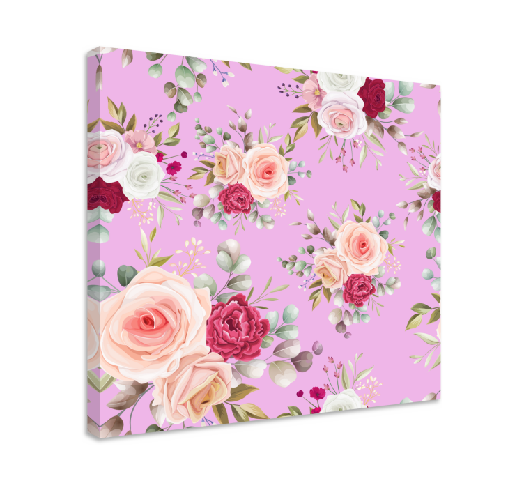 Flowers canvas flower arrangement artwork - TenStickers
