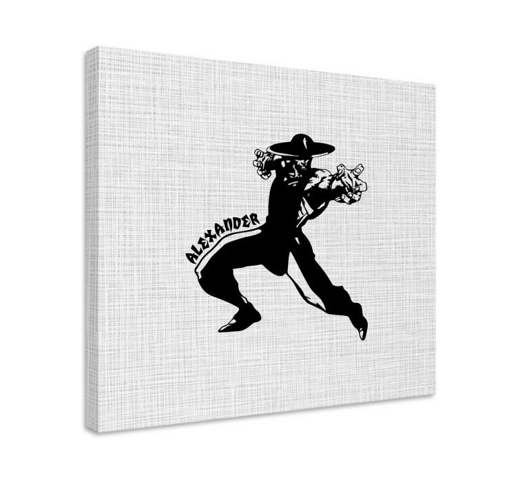 Superhero canvas art dynamic hero pose - TenStickers