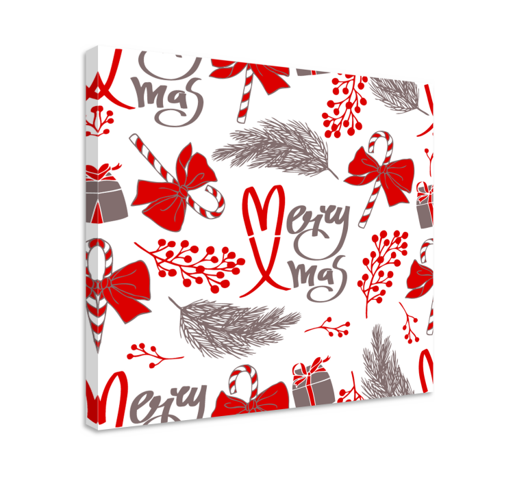 Abc canvas wall art merry christmas decor - TenStickers