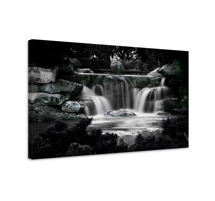 Landscape canvas serene cascading falls - TenStickers