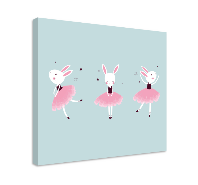 People canvas ballet dancing bunnies - TenStickers