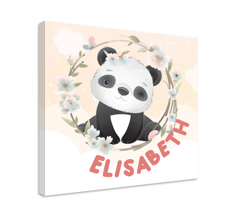 Animal canvas wall art cute panda design - TenStickers