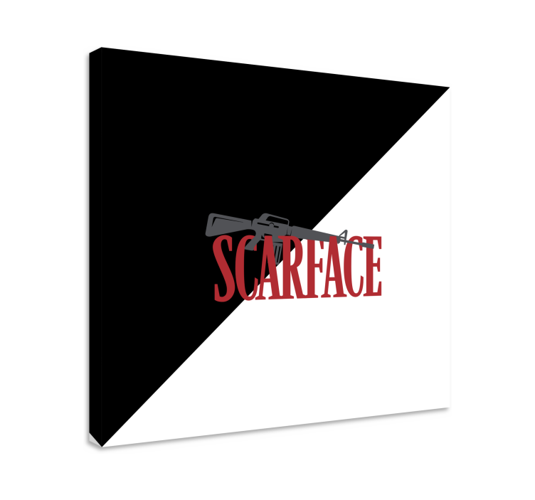 Framed gaming wall art scarface gun logo - TenStickers
