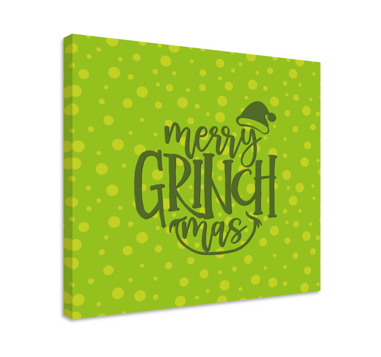 Quote canvas merry grinchmas greeting - TenStickers