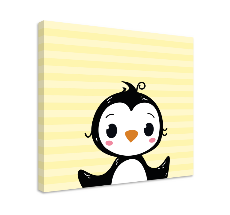 Animal canvas wall art adorable penguin design - TenStickers