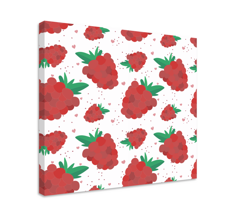 Raspberry Delight fruit canvas wall art - TenStickers