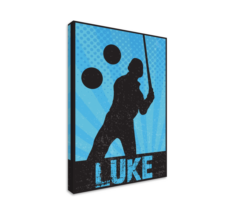 Sports canvas art of dynamic athlete silhouette - TenStickers