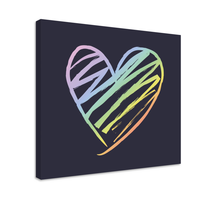 Quote canvas heart design - TenStickers