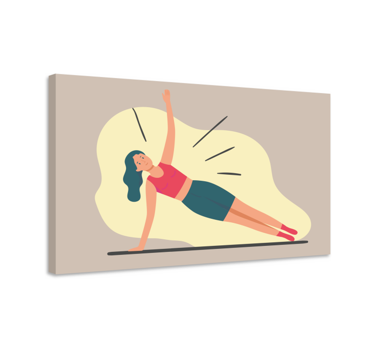 Sports canvas art fitness pose - TenStickers