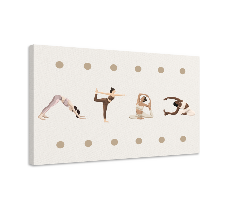Quote canvas yoga poses sequence - TenStickers