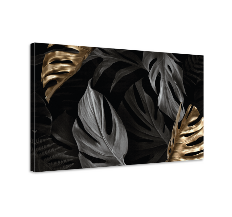 Elegant tropical leaves Plant canvas prints - TenStickers